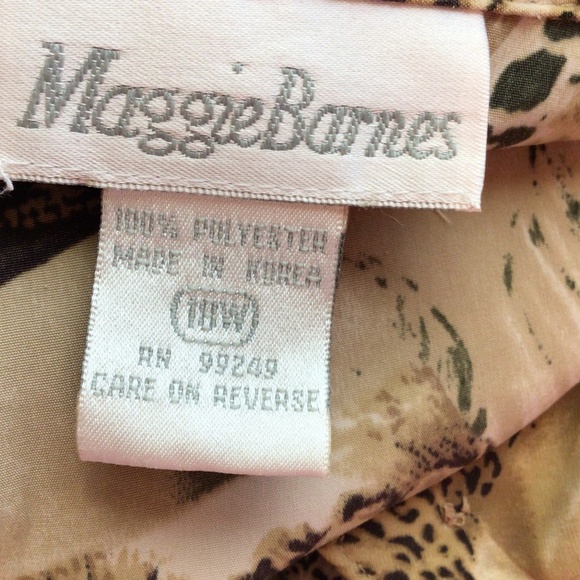 Maggie Barnes 18W leopard print button up shirt blouse safari y2k retro glam - Picture 6 of 6